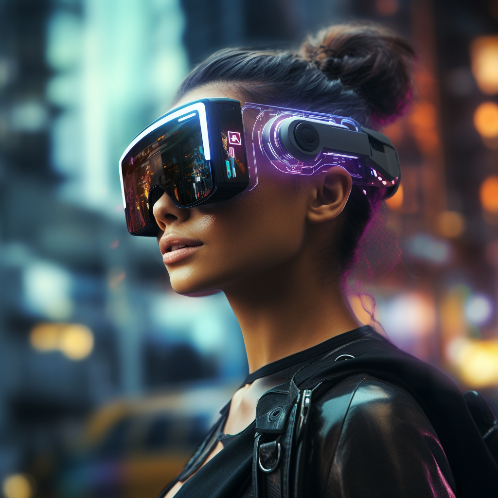 Cyberpunk Augmented Reality Glasses