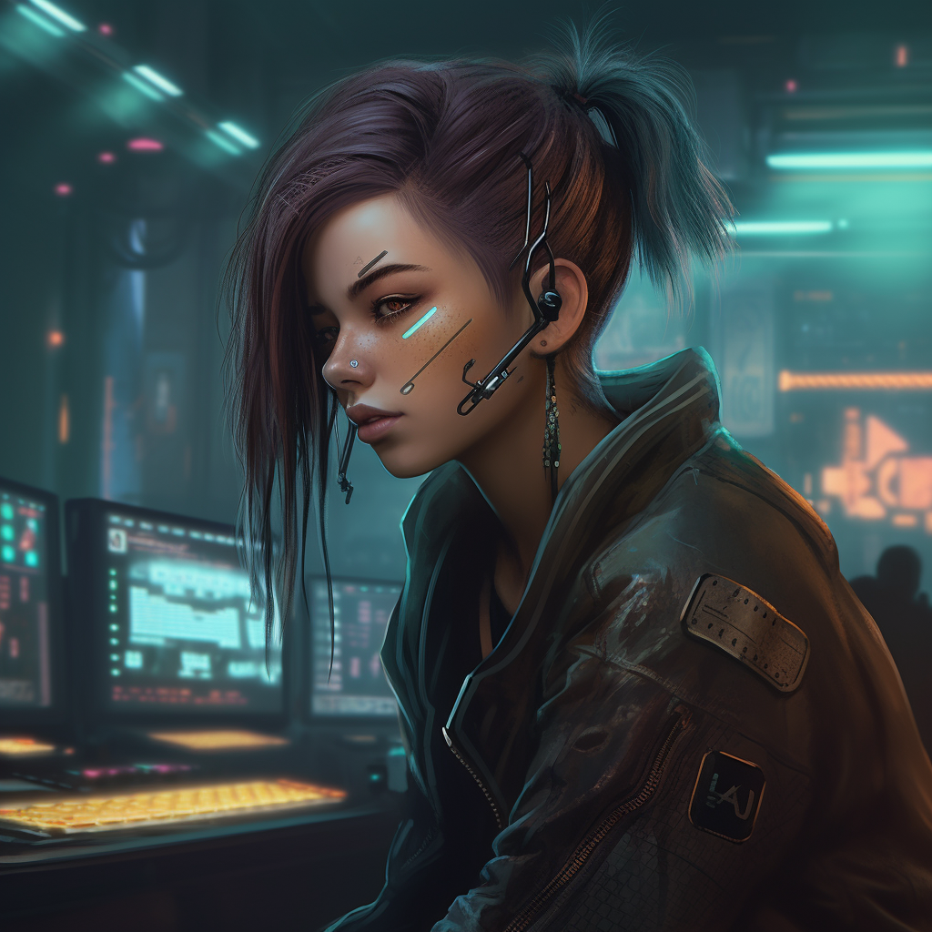 Cyberpunk Cute Girl Image