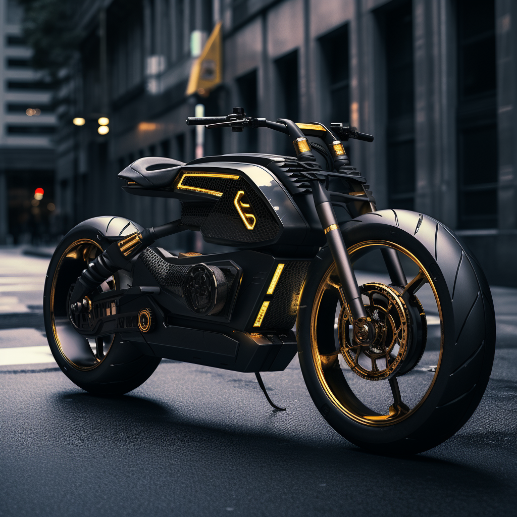 Stylish Cyberpunk Electric Bicycle Design