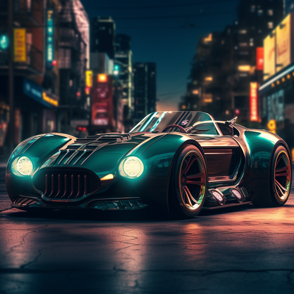 Cyberpunk Electric Car Shelby Cobra