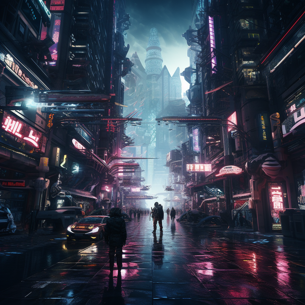 Cyberpunk Epic Scene Photo