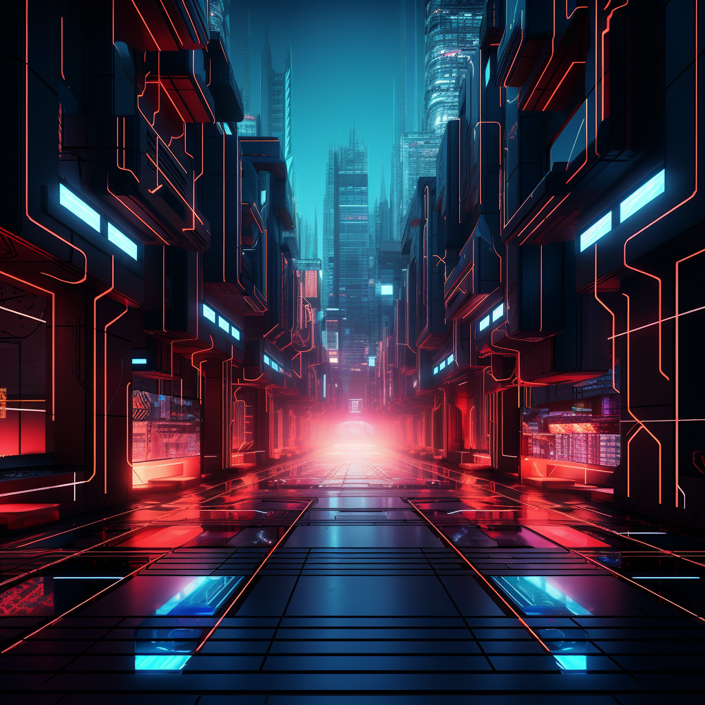 Cyberpunk Simplistic Design Background