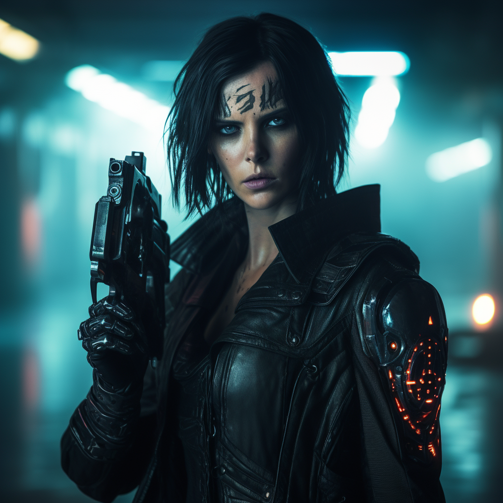 Charlize Theron as Cyberpunk Woman