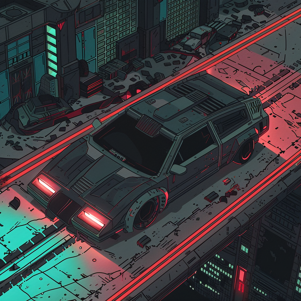 Cyberpunk Car Service Artwork