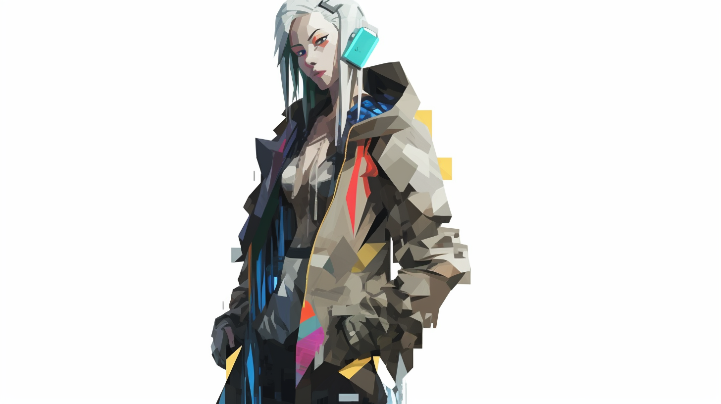 Cyberpunk Character with Low Poly Design