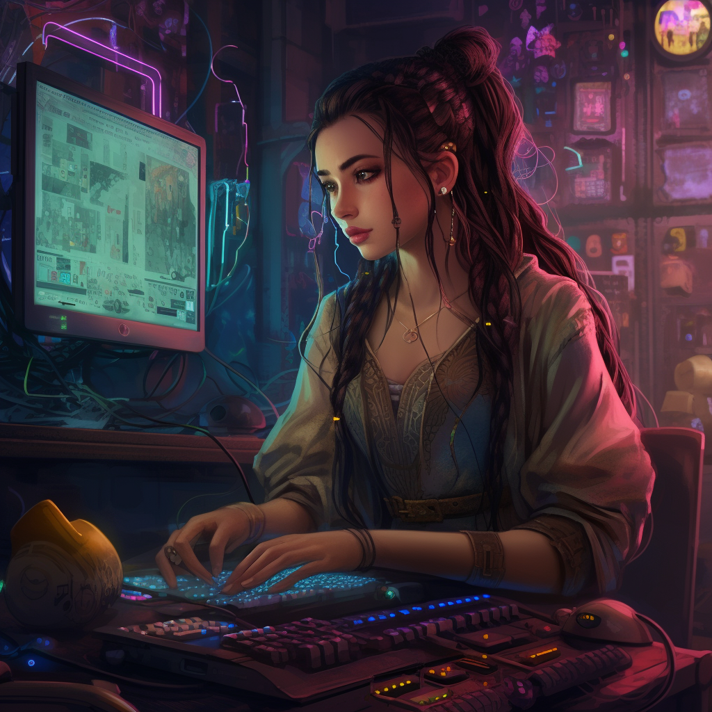 Cyberpunk Disney Princess Hacker