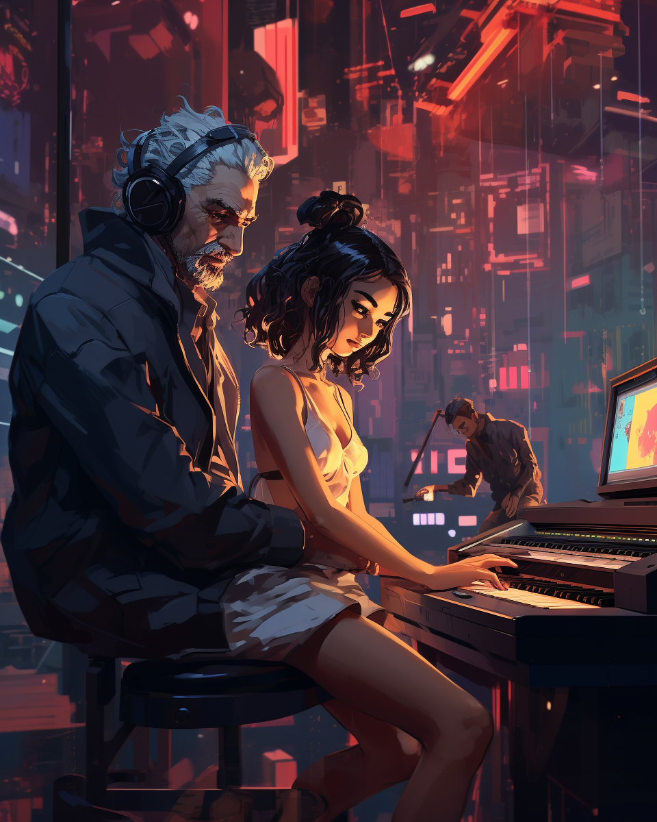 Cyberpunk Dream Team Performing Together