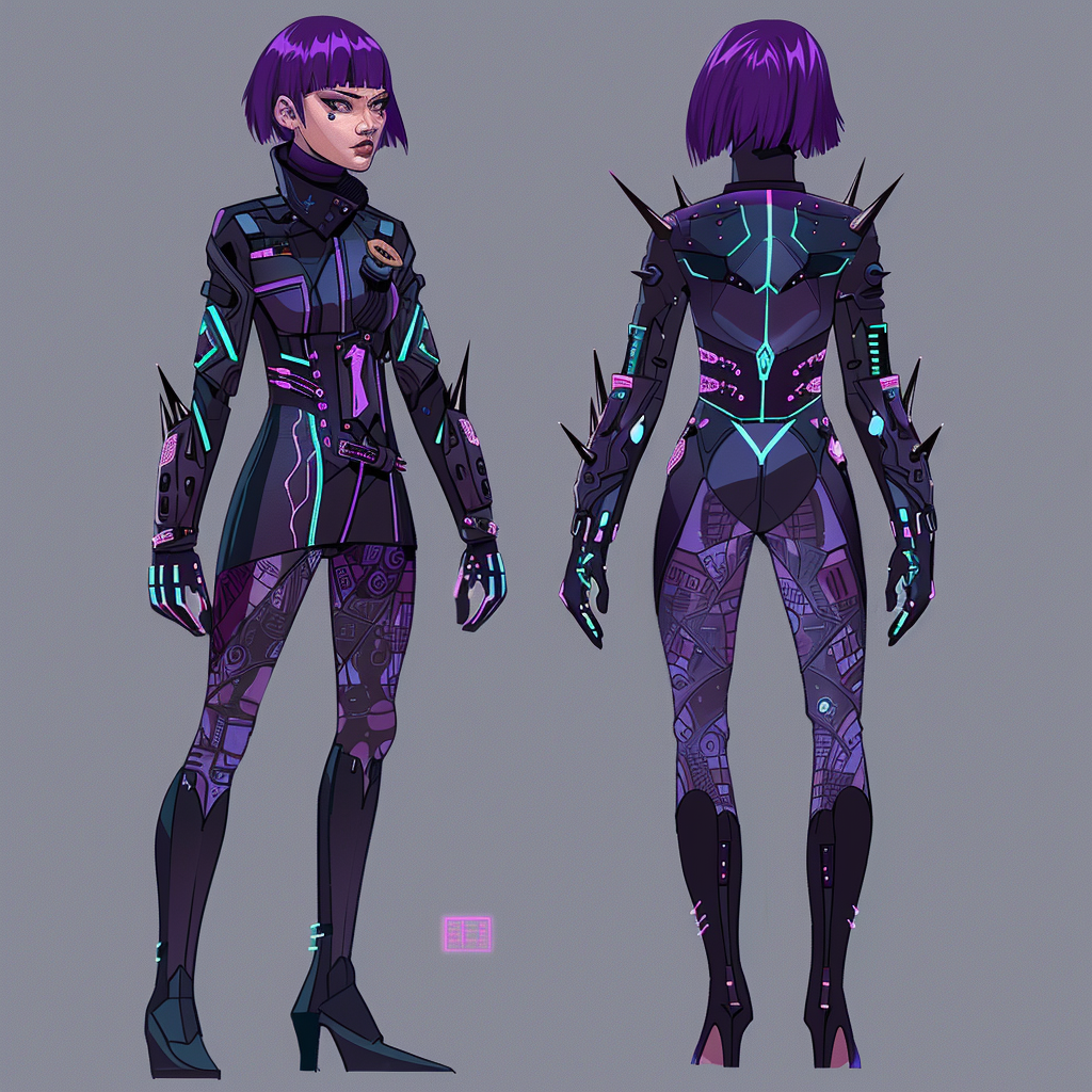 Female Cyberpunk Character Design