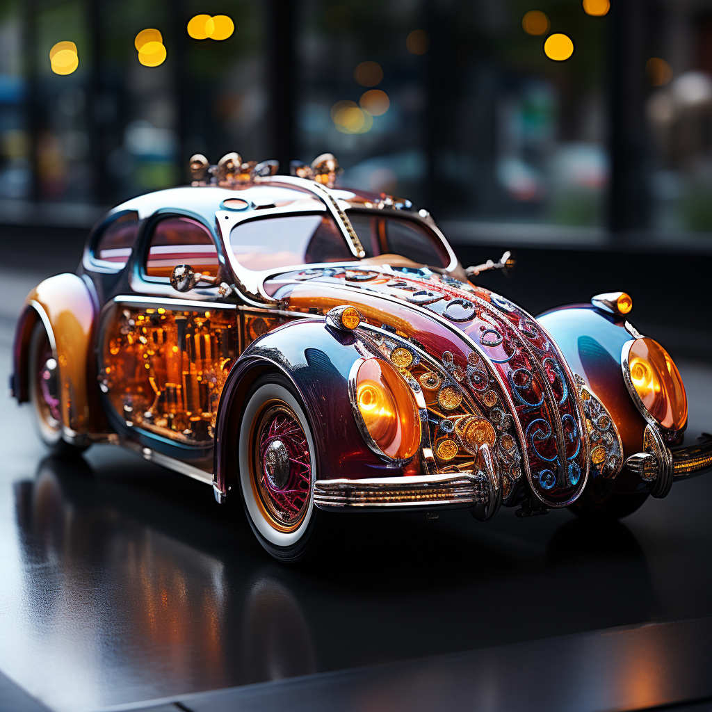 Stunning Cybertronic Robotic Car with Steampunk Vibes