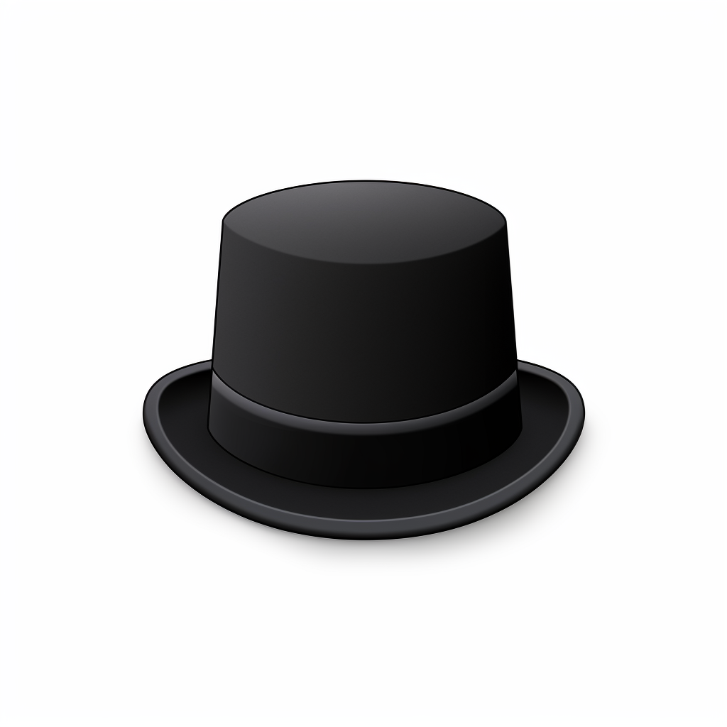 Black and White Cylinder Hat