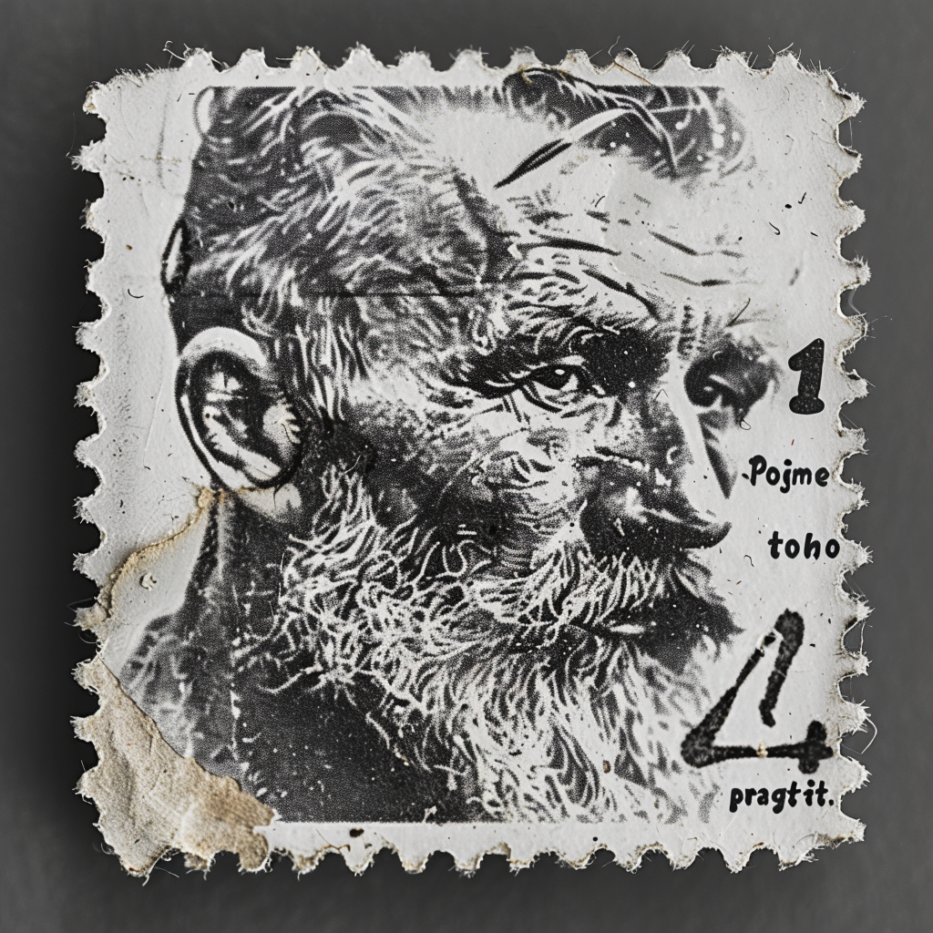 Old Czech stamp with text