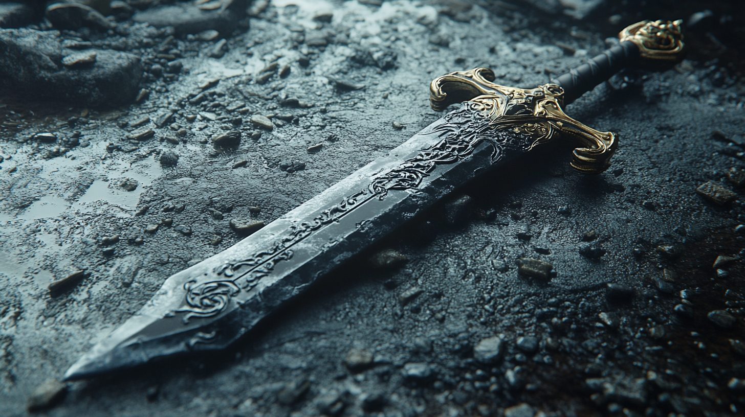 d&d loot weapon in 4k ultra realistic detail