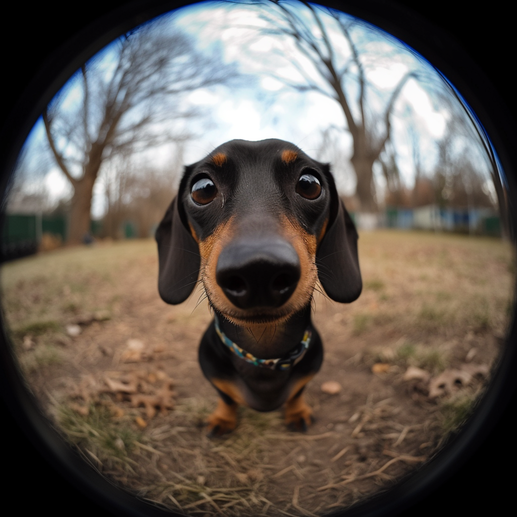 Dachshund Breed Dog Wide Angle Lens