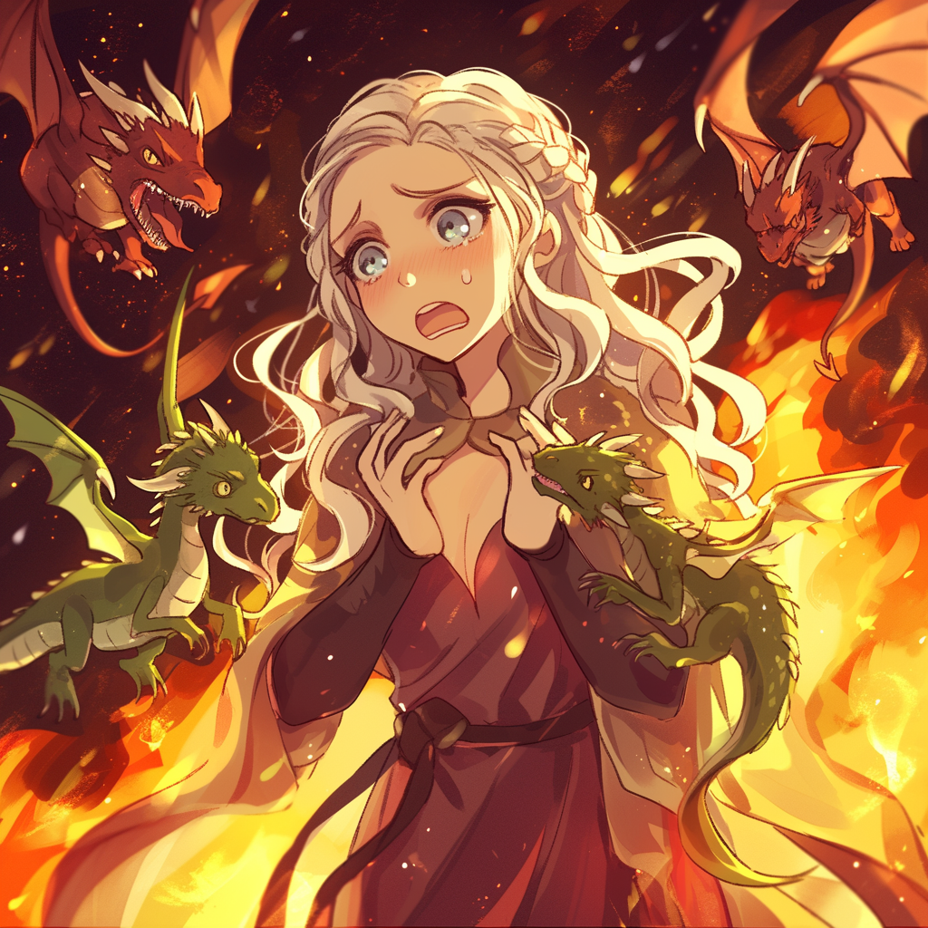 Daenerys Dragons Magic Hatch Flames