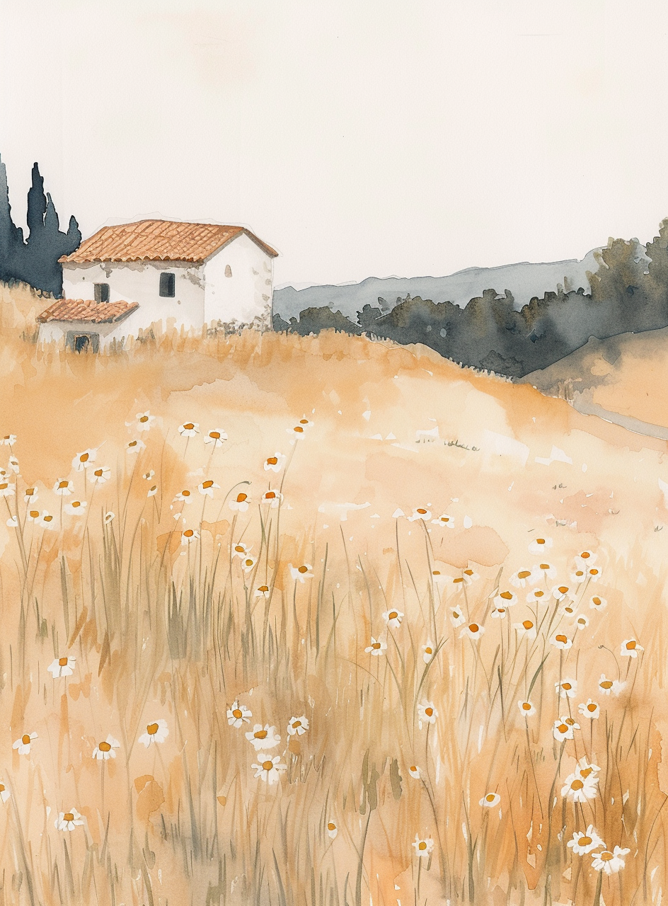 Daisy Field Barn House Jerusalem Greek Landscape