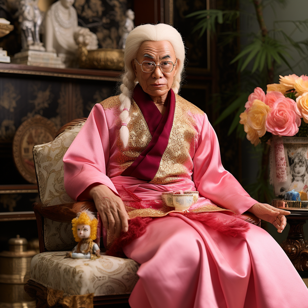 Dalai Lama as Ken from Barbie