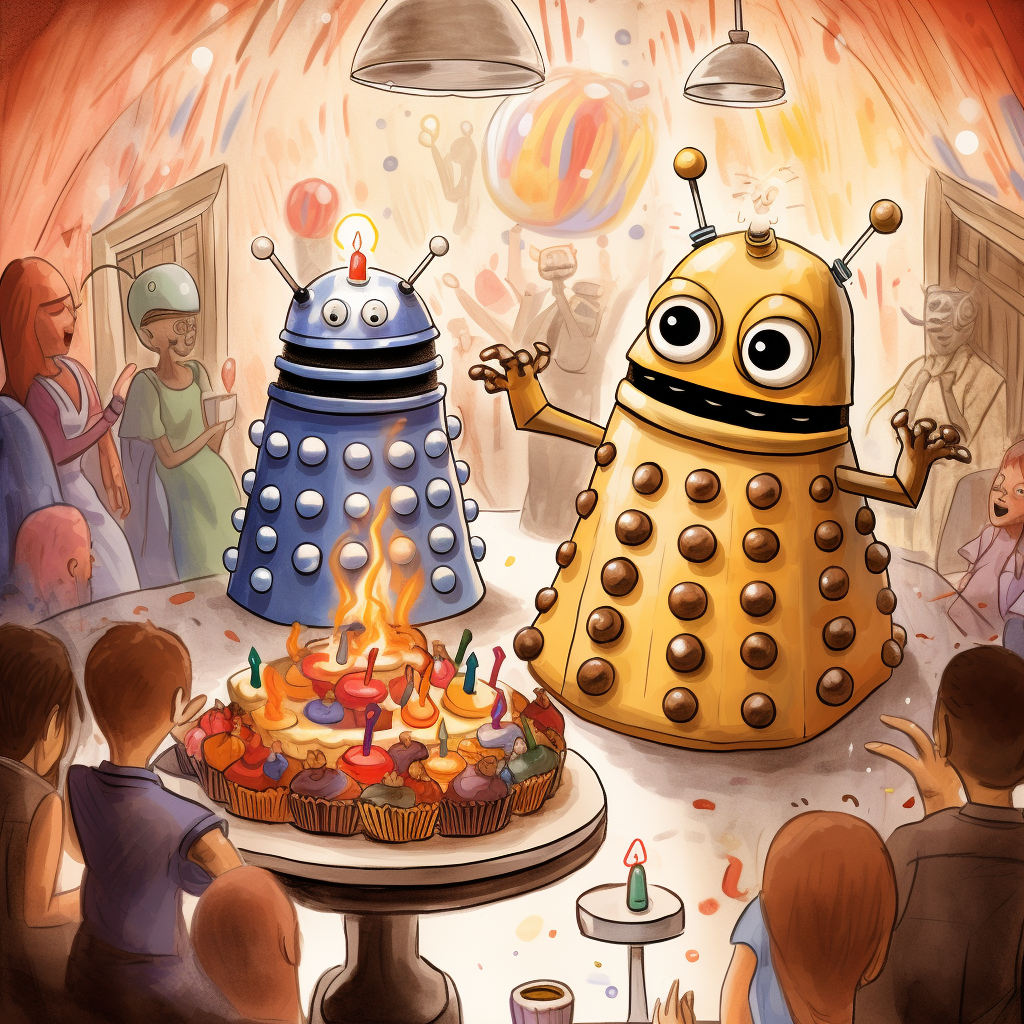 Cute Dalek at a Birthday Party