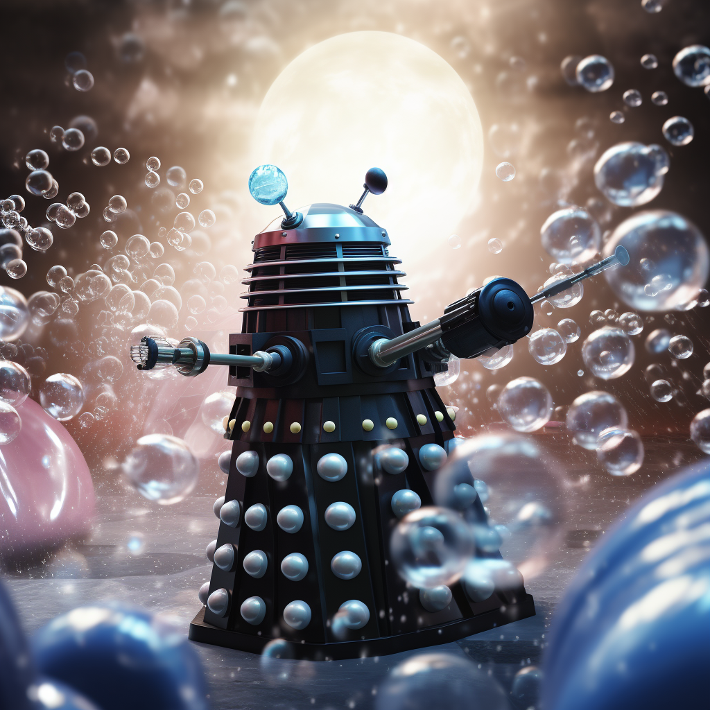 Dalek shooting bubbles clipart image