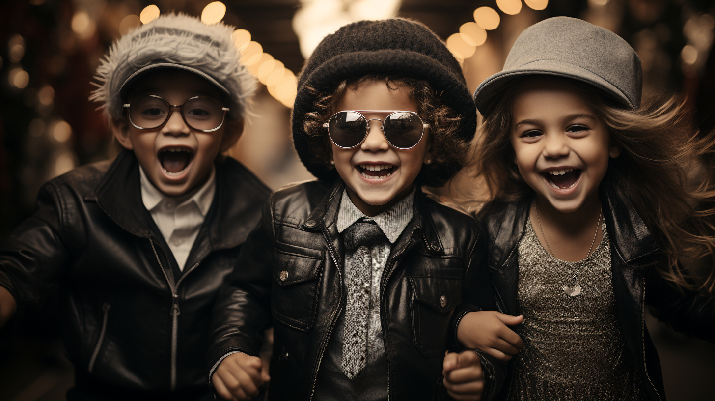 Quirky children dancing as Santa ?