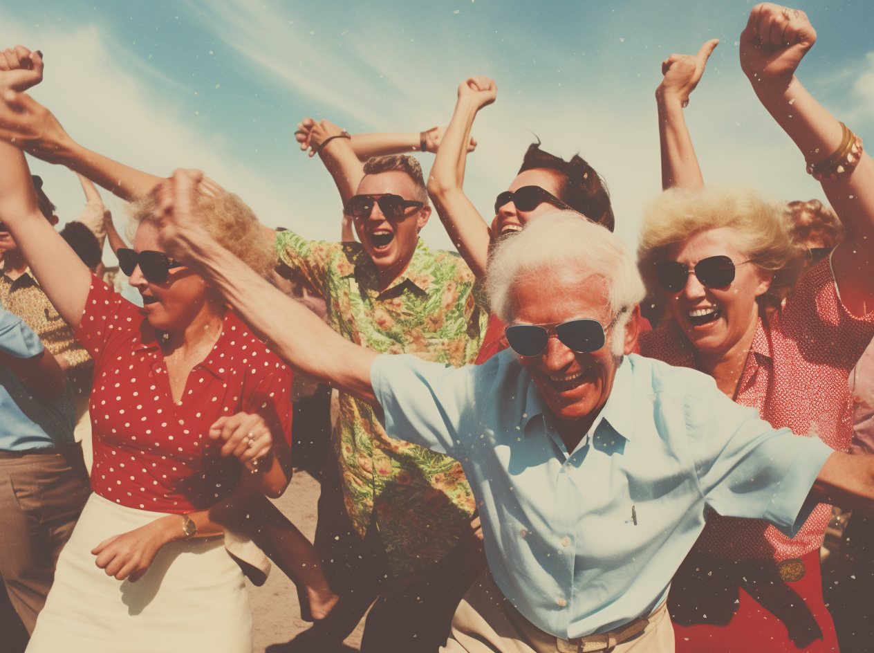 Group of People Dancing Joyfully