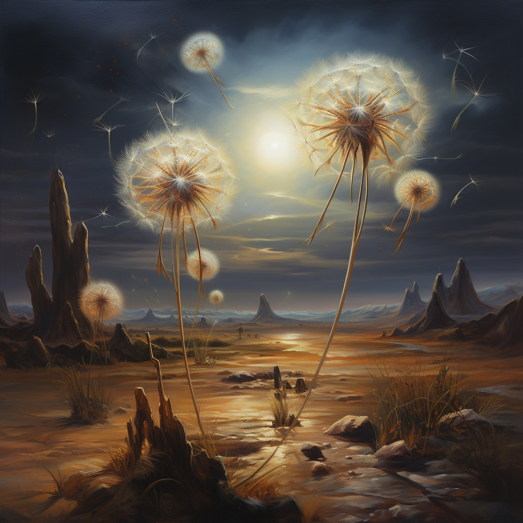 Dandelion Seed Pods on Alien Planet