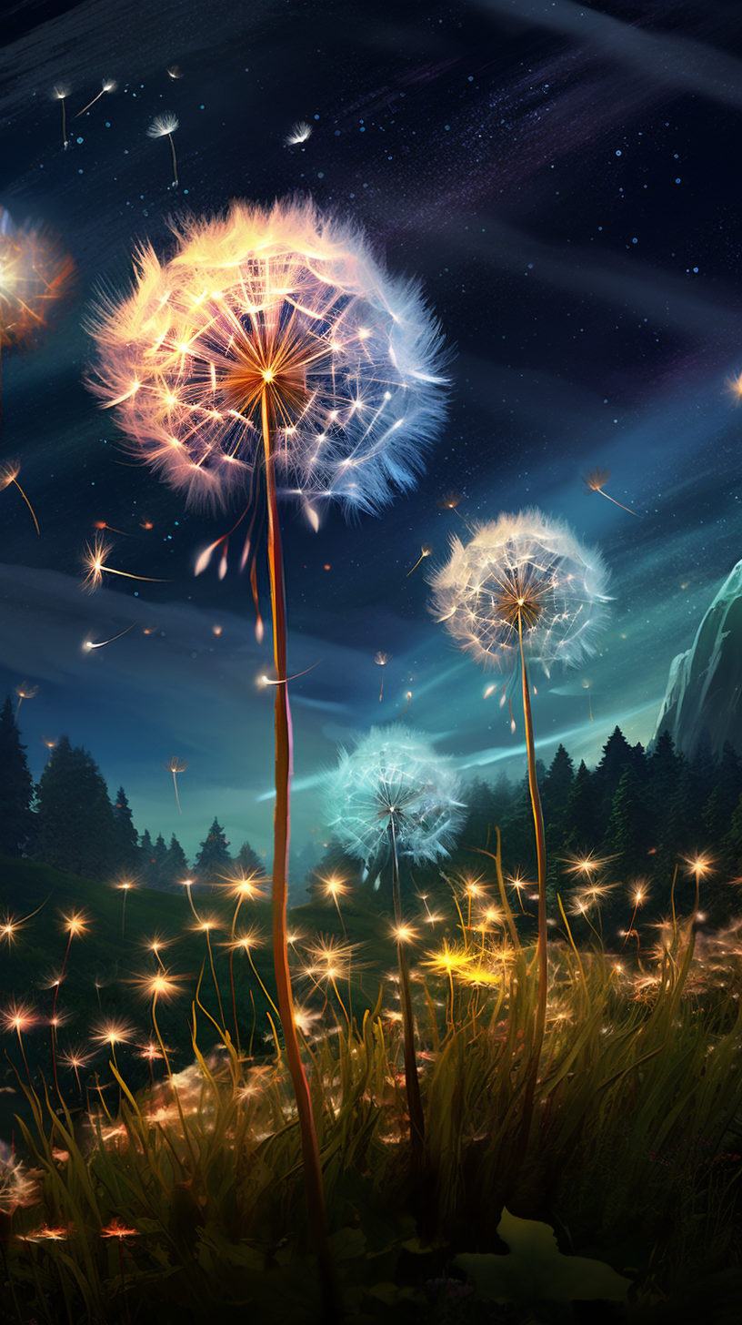 Dandelions in Galaxy Flight