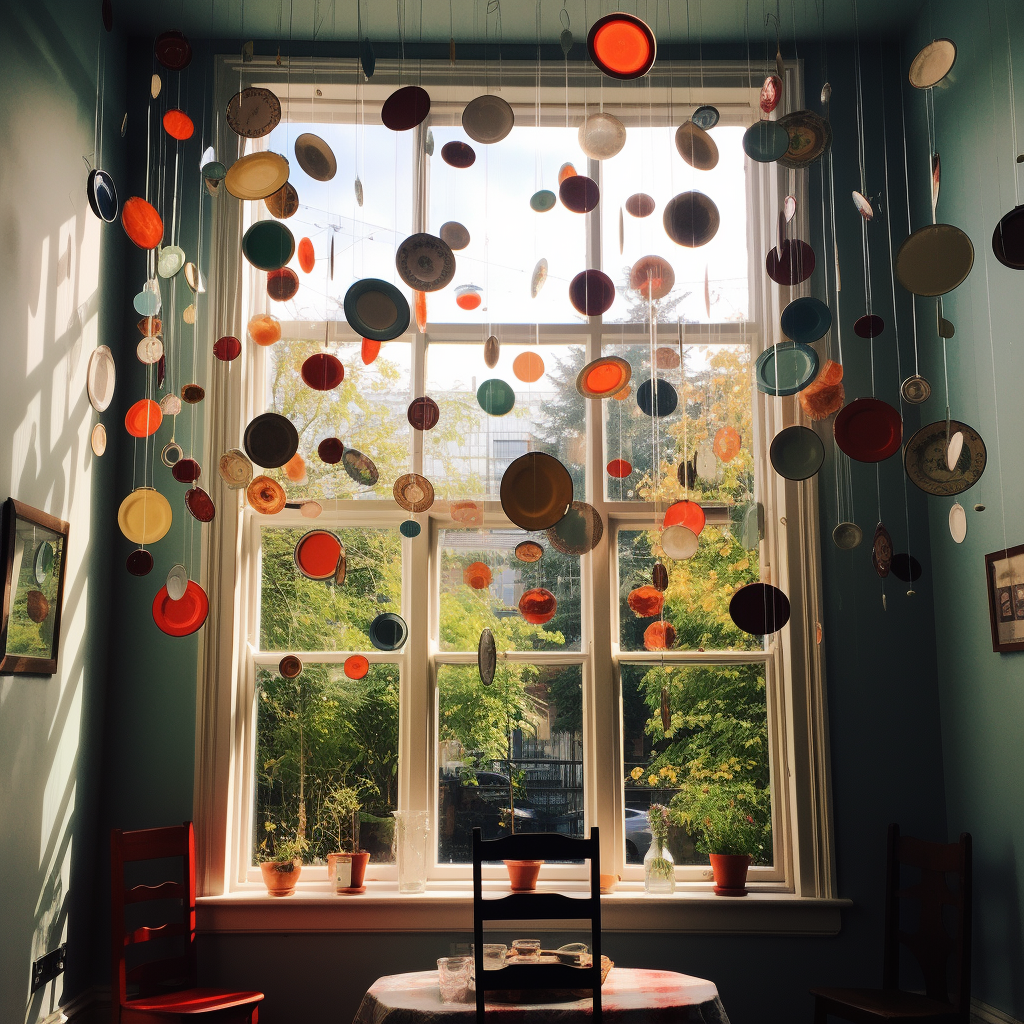 Plates dangling in British home