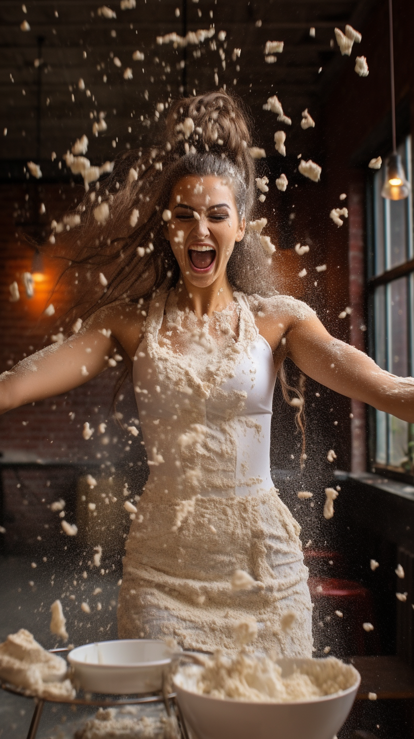 Danish woman in mini wedding dress