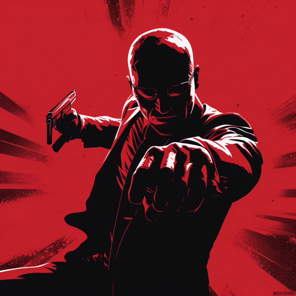 Daredevil Comic Cover in Frank Miller Style