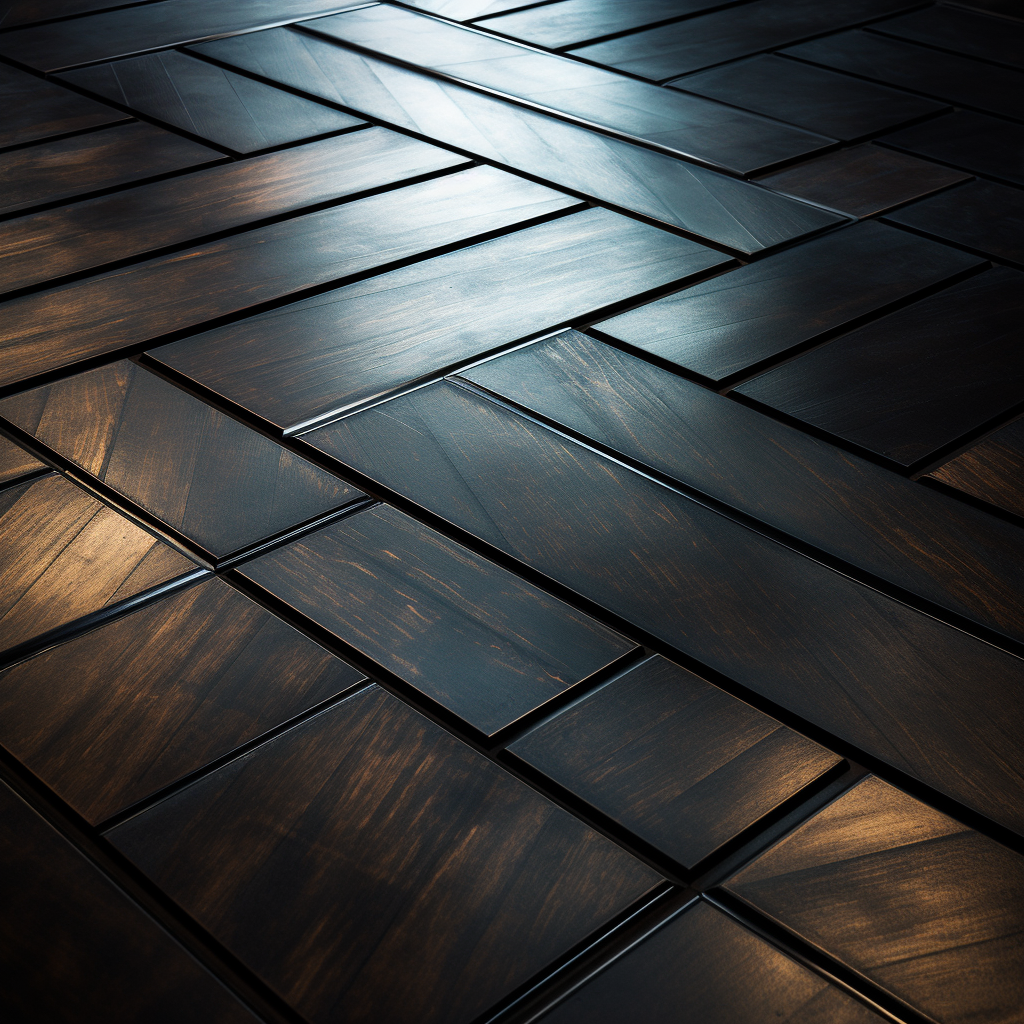 Oblique view of stunning dark bronze floor