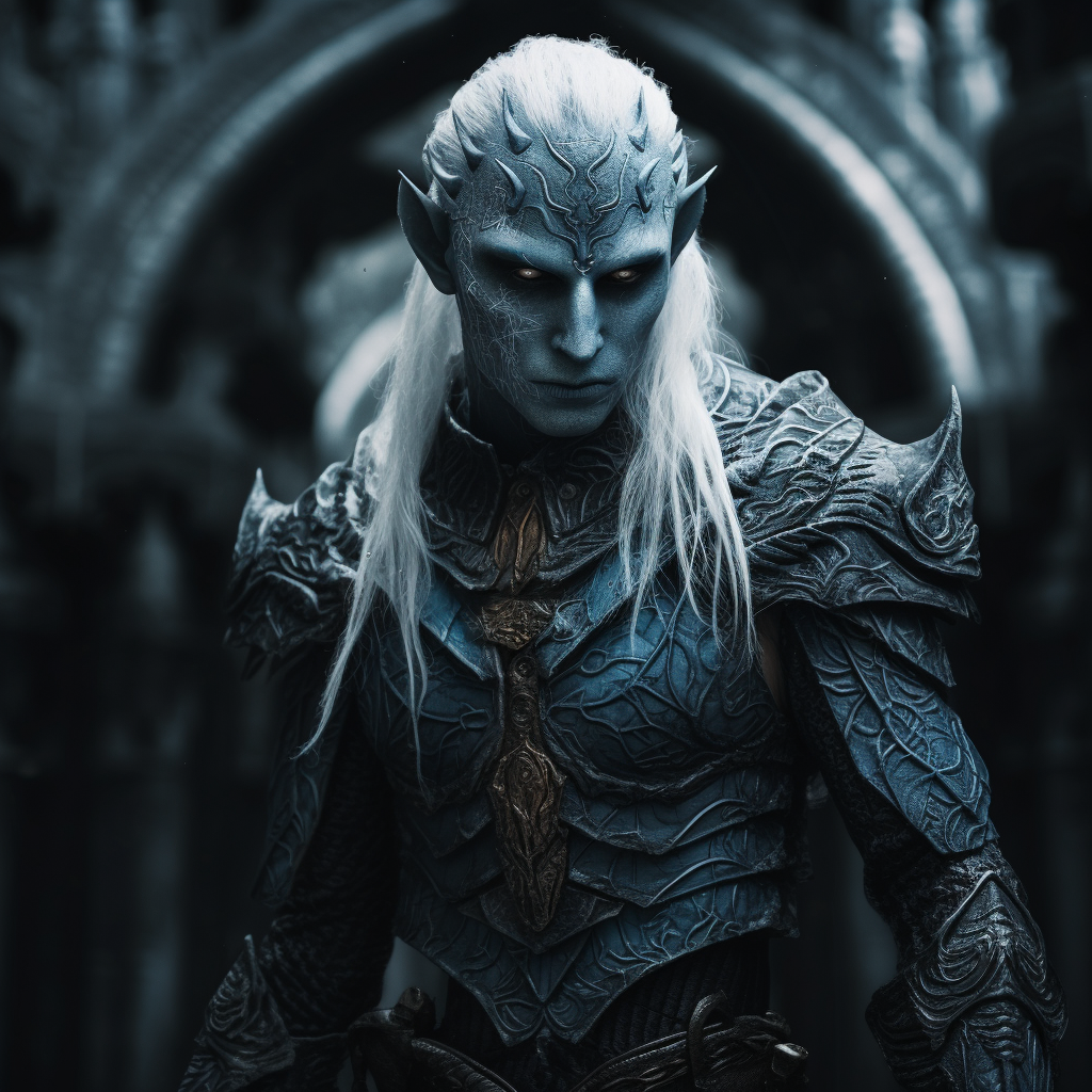 Dark Elf Man in Labyrinth