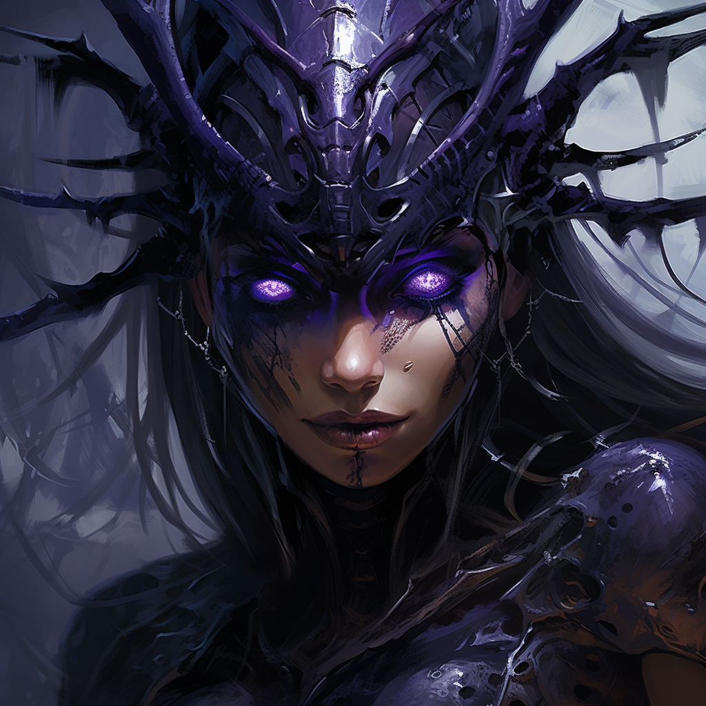 Portrait of Dark Elf Spider Priestess