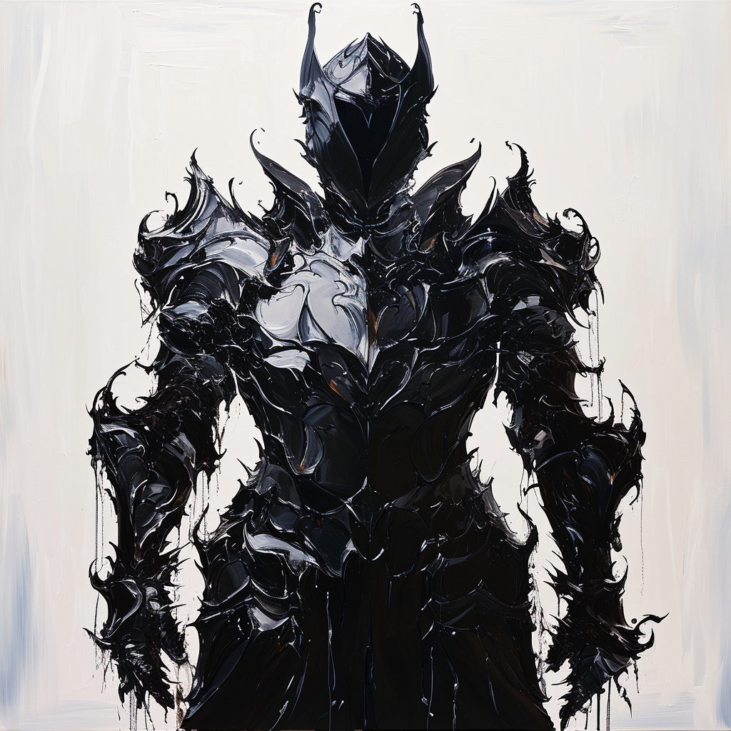 Dark Evil Armour on White Background