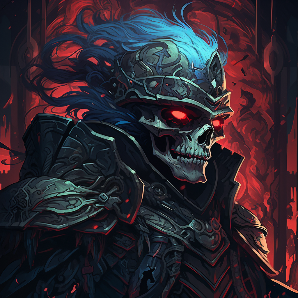 Dark fantasy skeleton art