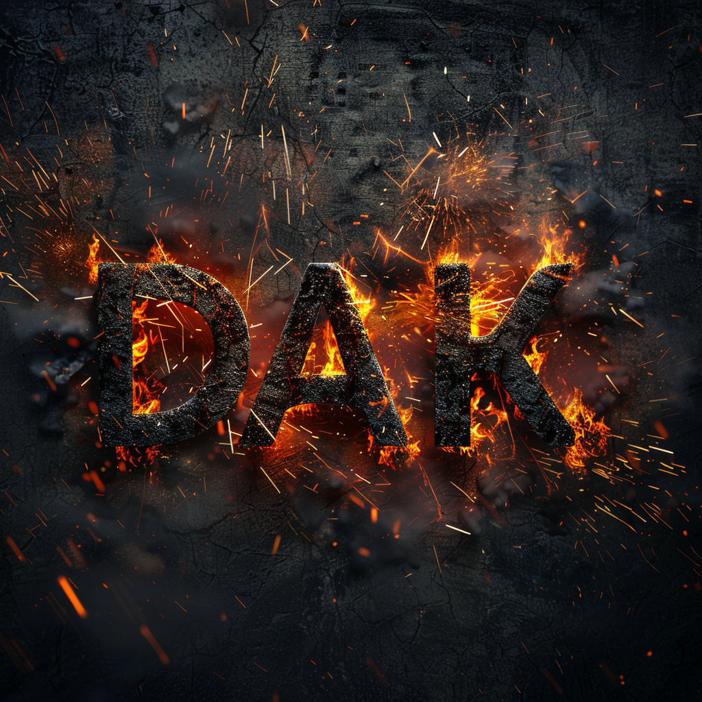 Dark Fire Sparks Texture Design