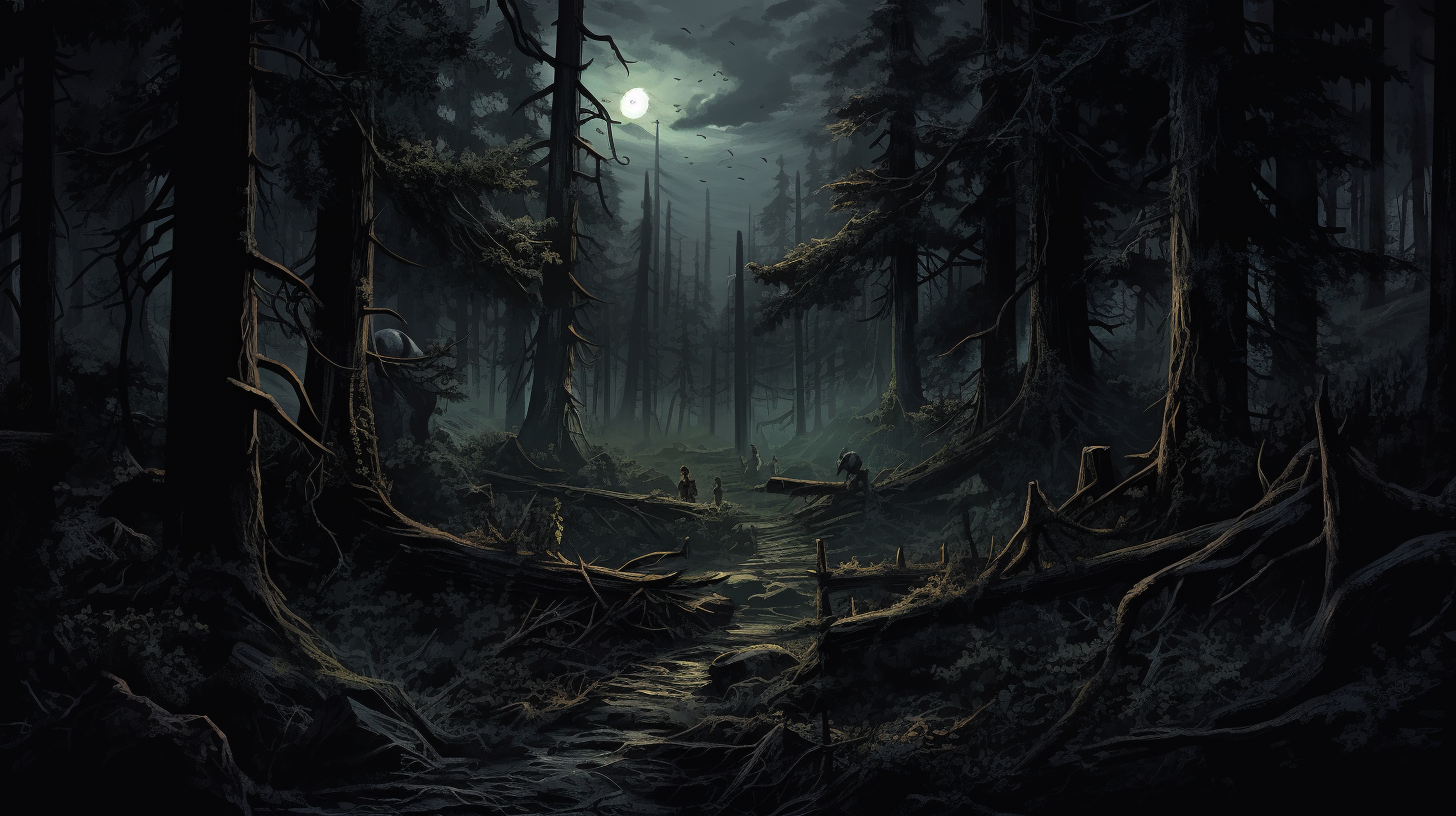 Dark Forest Scene