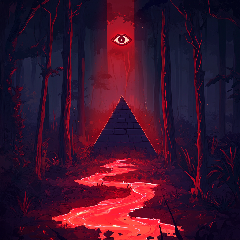 Dark Forest Medieval Pyramid Game Art