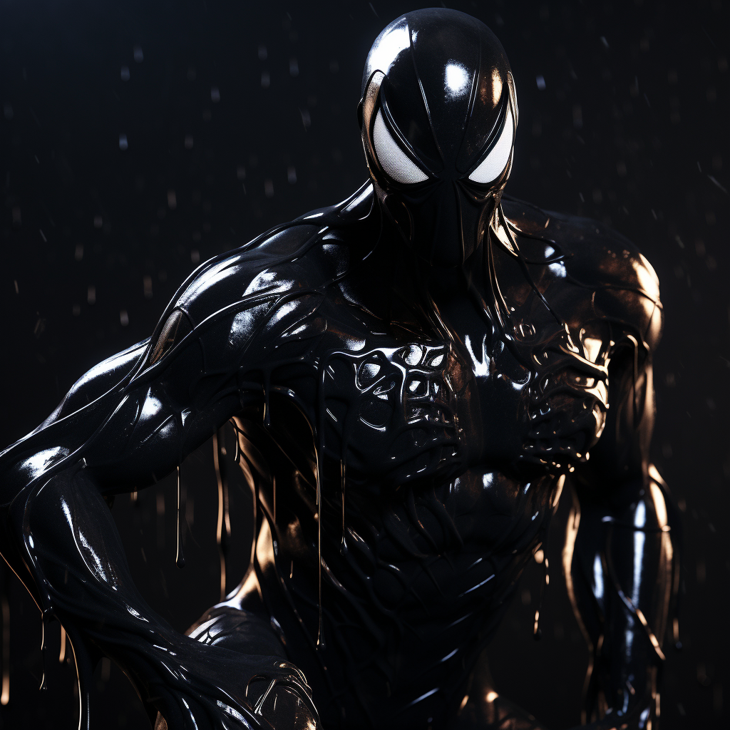 Artur's sinister glowing symbiote suit