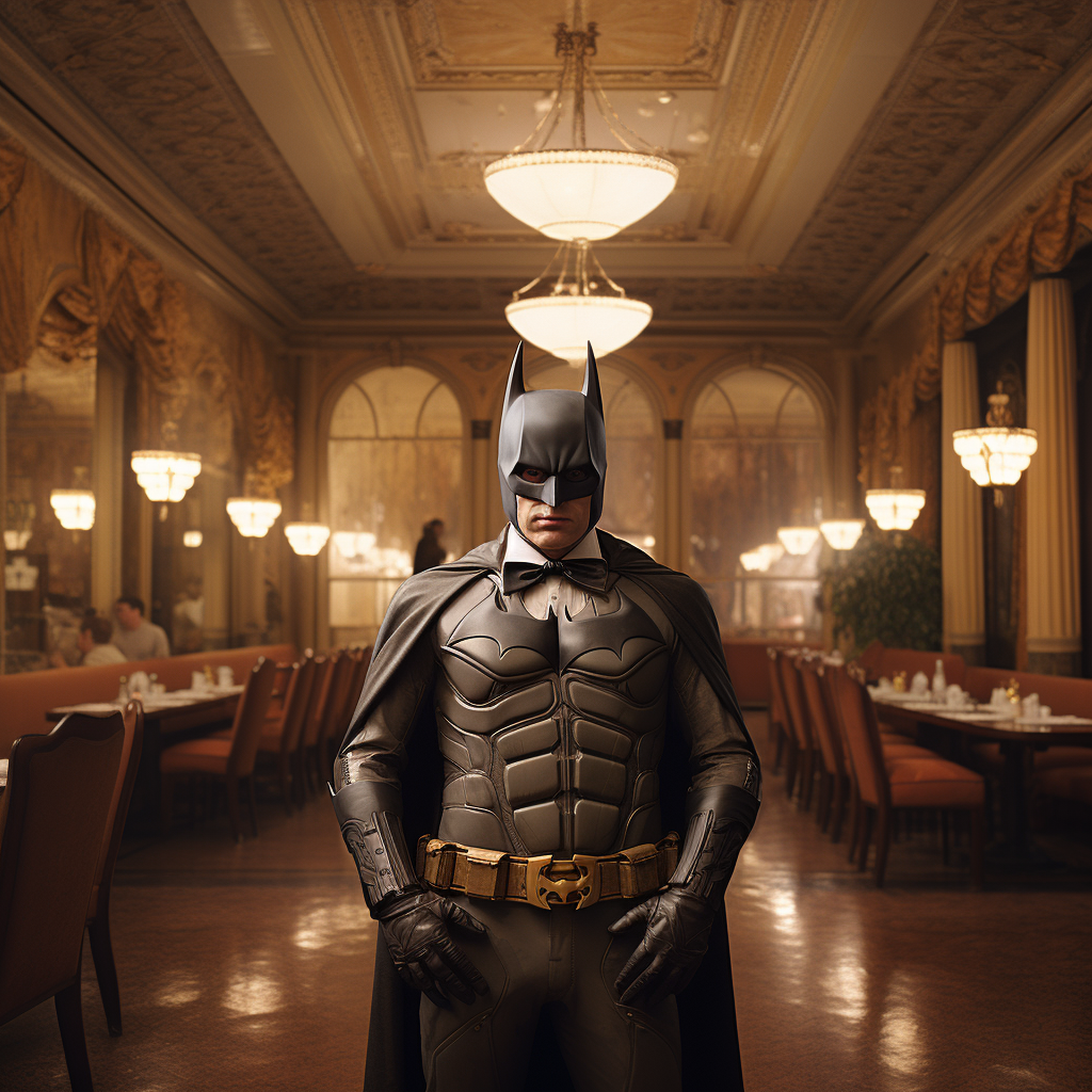 Dark Knight in Wes Anderson style