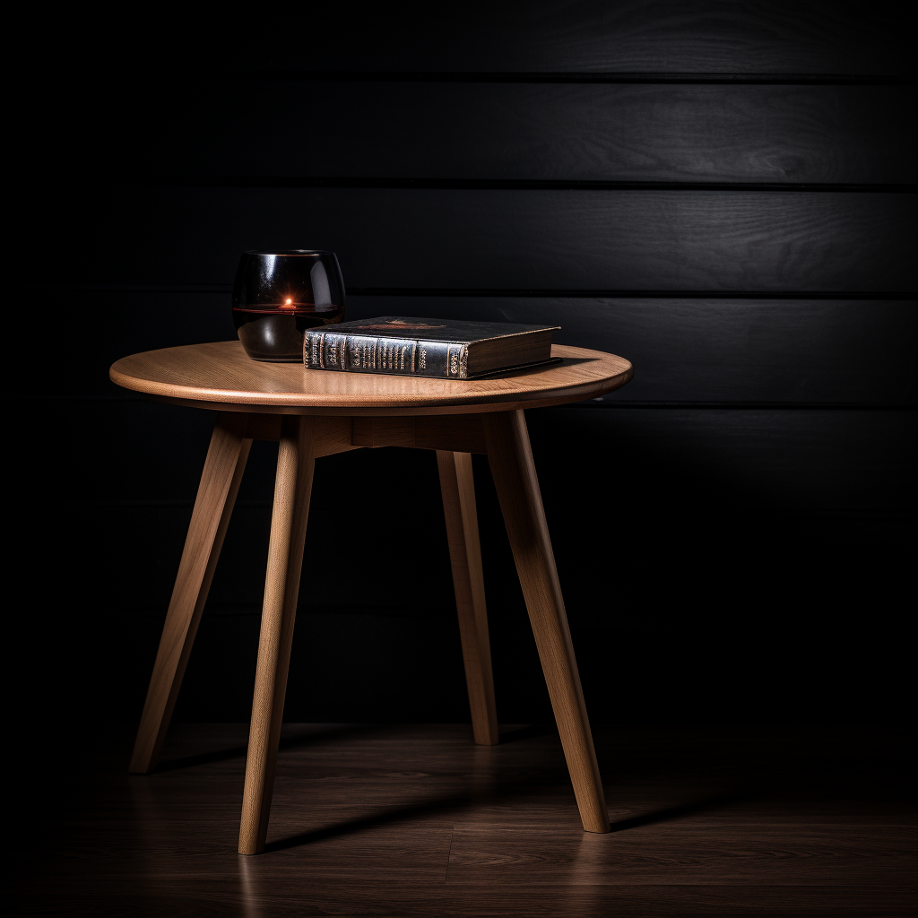 Dark Modern Wooden Side Table