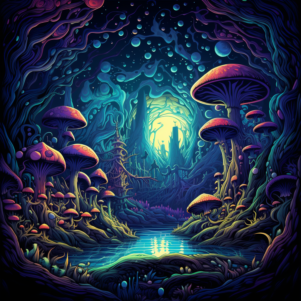 Dark psychedelic background image