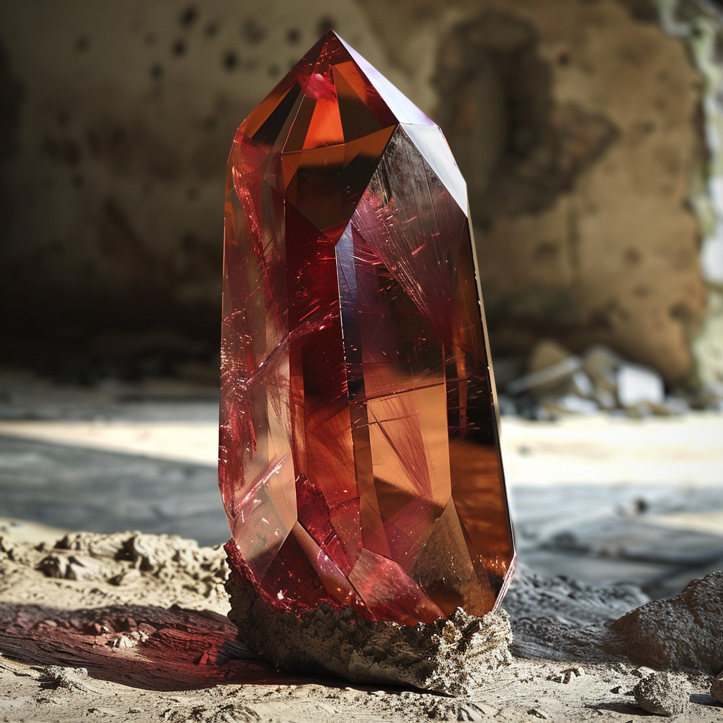 crystal gem emitting red energy