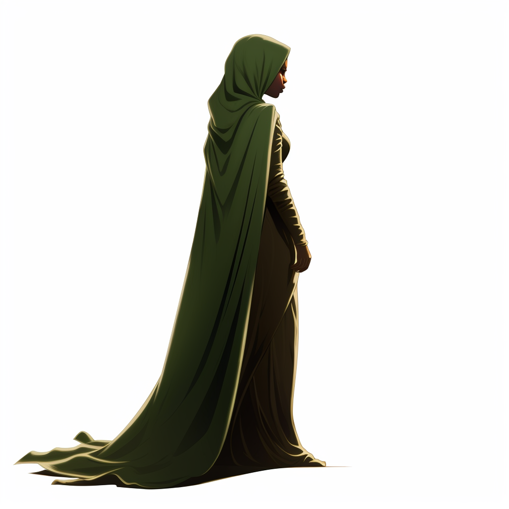 Silhouette of Young Hijabi Woman