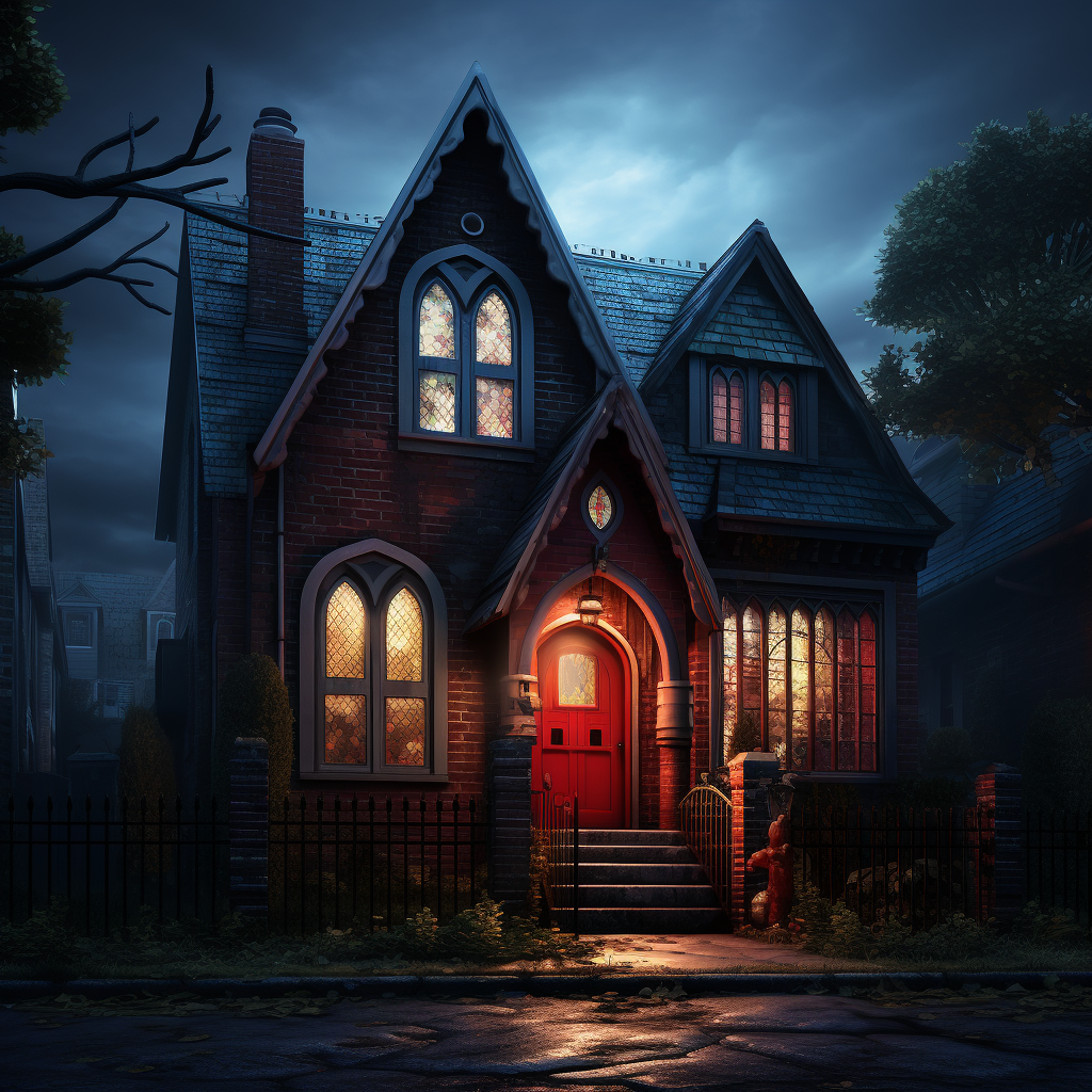 Spooky Gothic Revival House