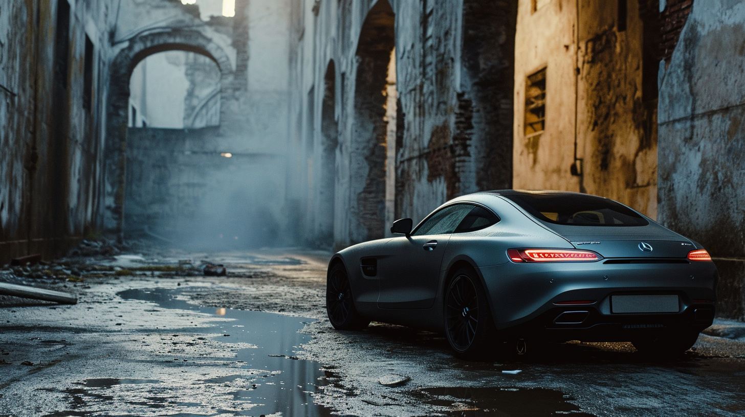 Scene with Mercedes AMG GT