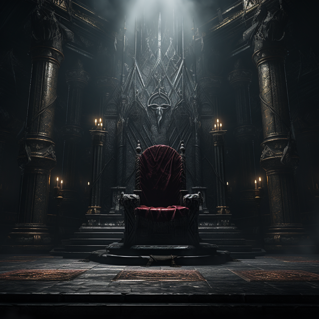 Ancient and Empty Dark Throne Room