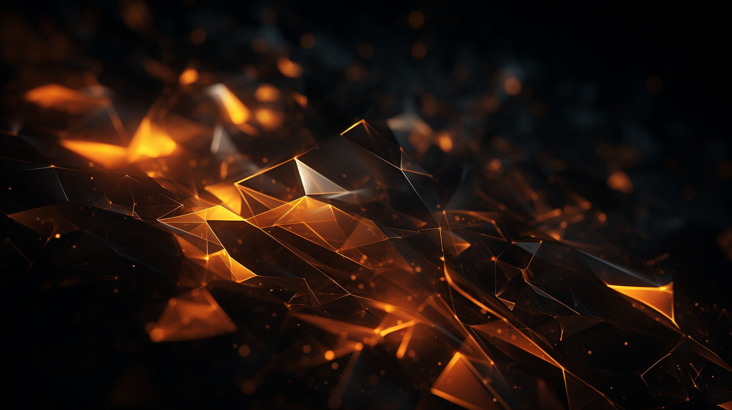 Abstract orange shapes with sparks