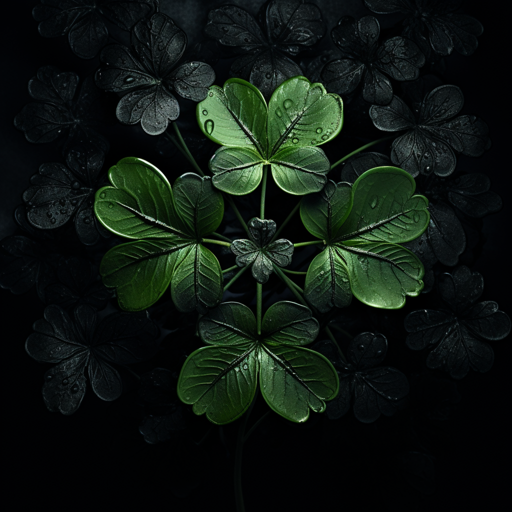 Gothic 4 Leaf Clover Image