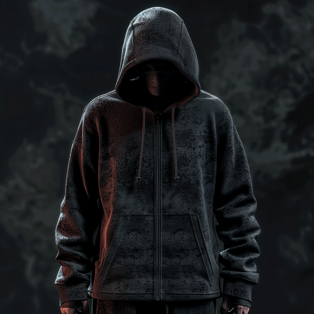 Dark Hoodie Criminal Standing Render