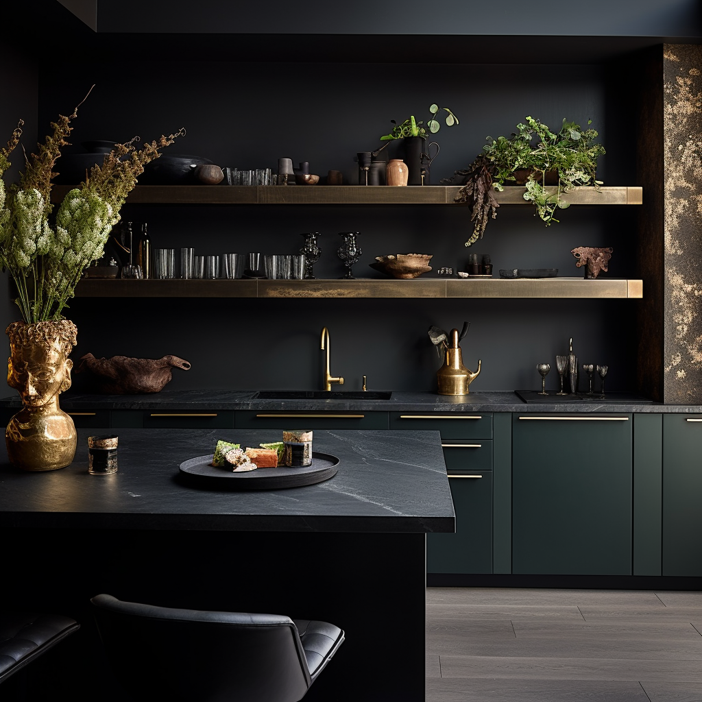 Dark Moody Organic Modern Kitchen